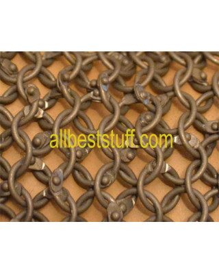 SALE! 16 Gauge Full Round 9 MM Chain Mail Sheet 14 X 8 inch